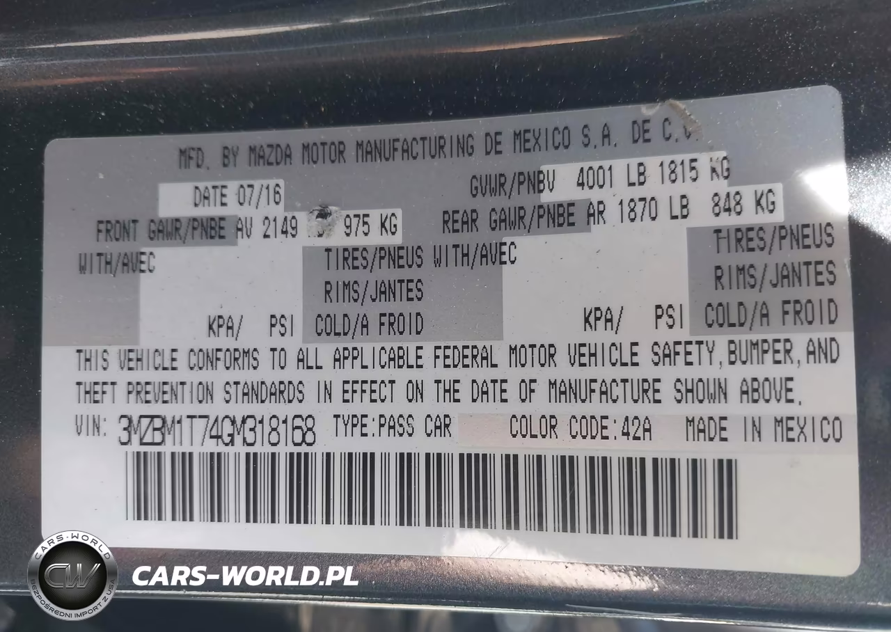 2016 Mazda Mazda3 I Sport VIN:3MZBM1T74GM318168 - 9