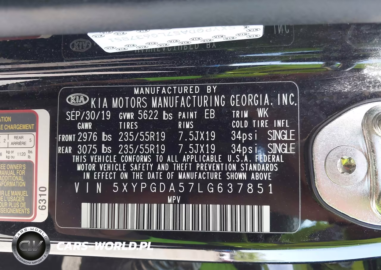 2020 Kia Sorento 3.3L S VIN:5XYPGDA57LG637851 - 9