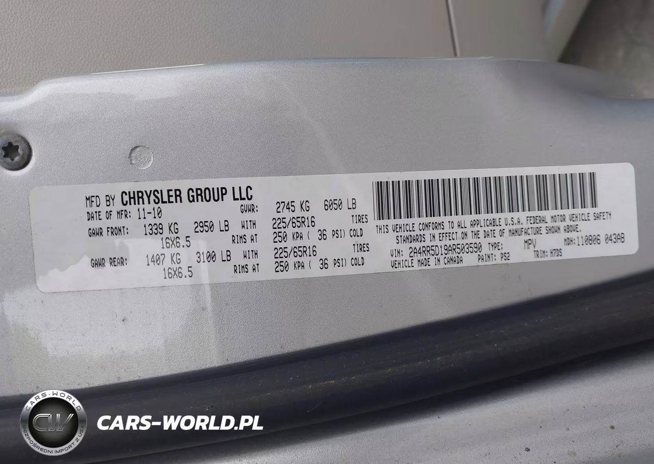 2010 Chrysler Town & Country Touring VIN:2A4RR5D19AR503590 - 9