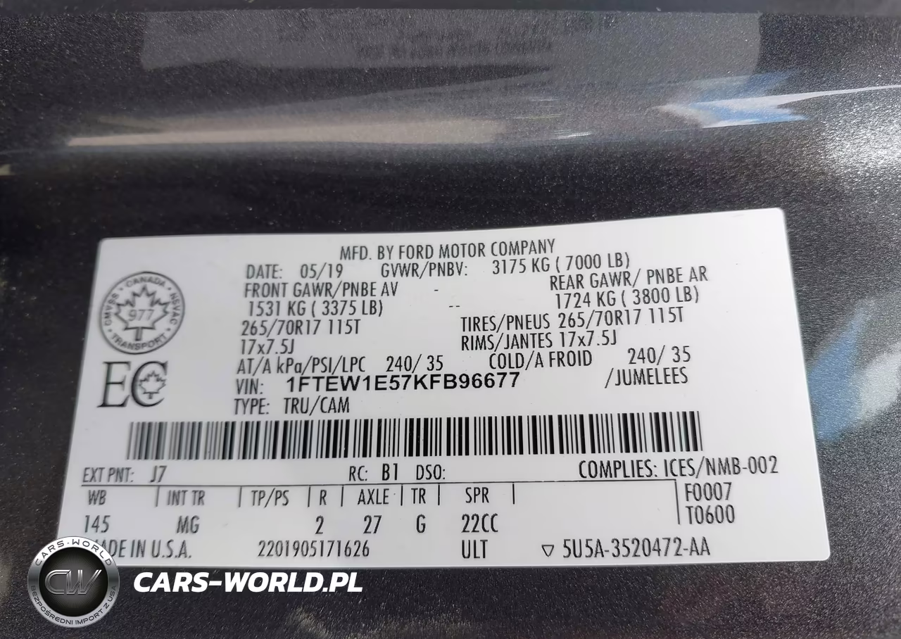 2019 Ford F-150 Xlt VIN:1FTEW1E57KFB96677 - 9