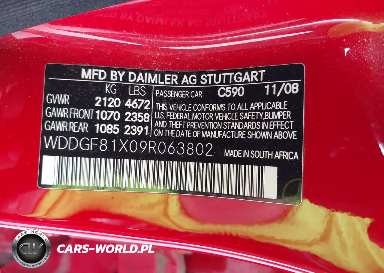 2009 Mercedes-Benz C 300 Sport 4Matic VIN:WDDGF81X09R063802 - 9