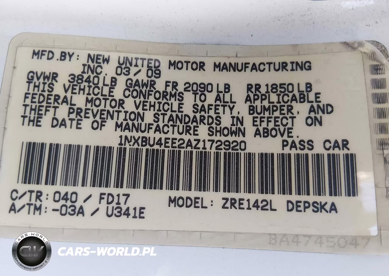 2010 Toyota Corolla S VIN:1NXBU4EE2AZ172920 - 9