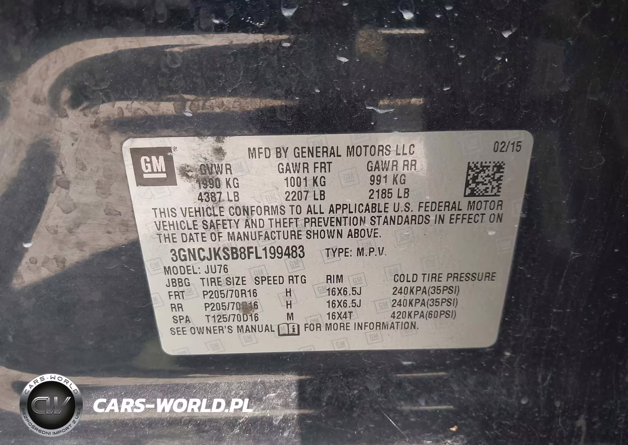 2015 Chevrolet Trax 1Ls VIN:3GNCJKSB8FL199483 - 9