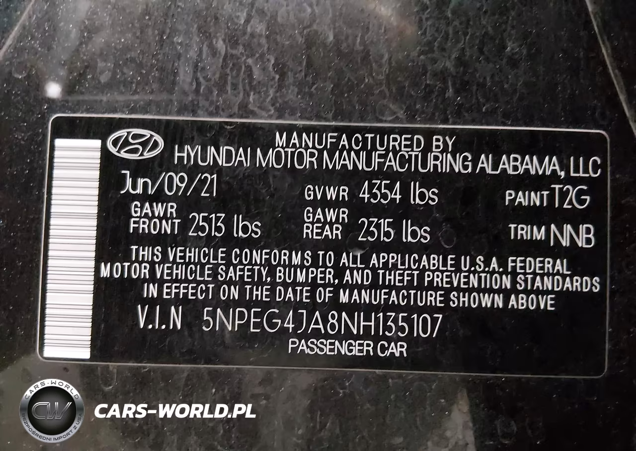 2022 Hyundai Sonata Se VIN:5NPEG4JA8NH135107 - 9