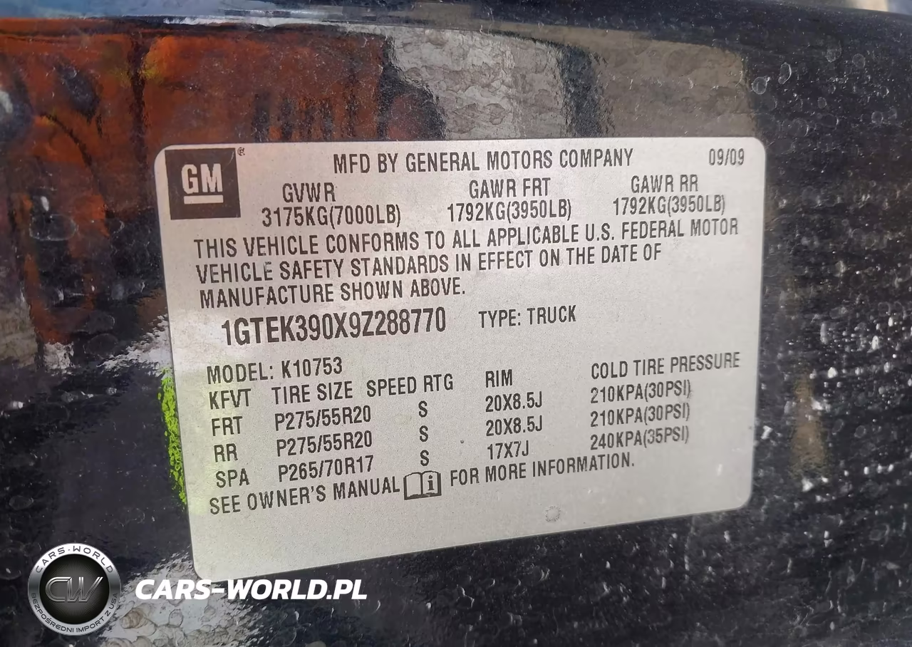2009 GMC Sierra 1500 Slt VIN:1GTEK390X9Z288770 - 9