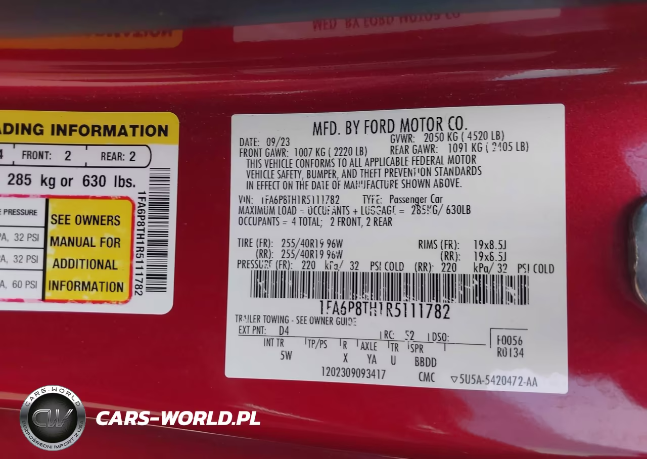2024 Ford Mustang Ecoboost Premium Fastback VIN:1FA6P8TH1R5111782 - 9