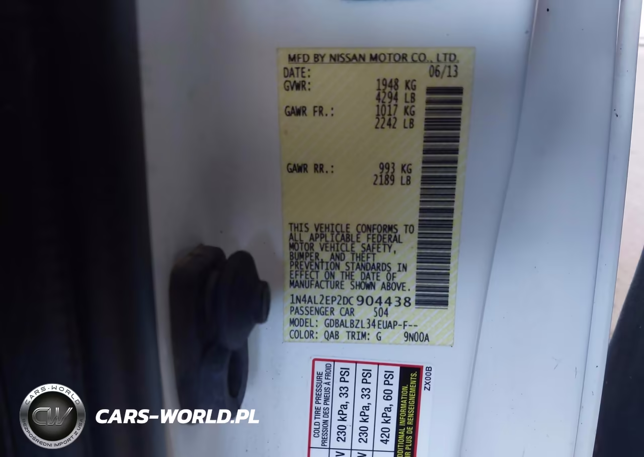 2013 Nissan Altima 2.5 S VIN:1N4AL2EP2DC904438 - 9