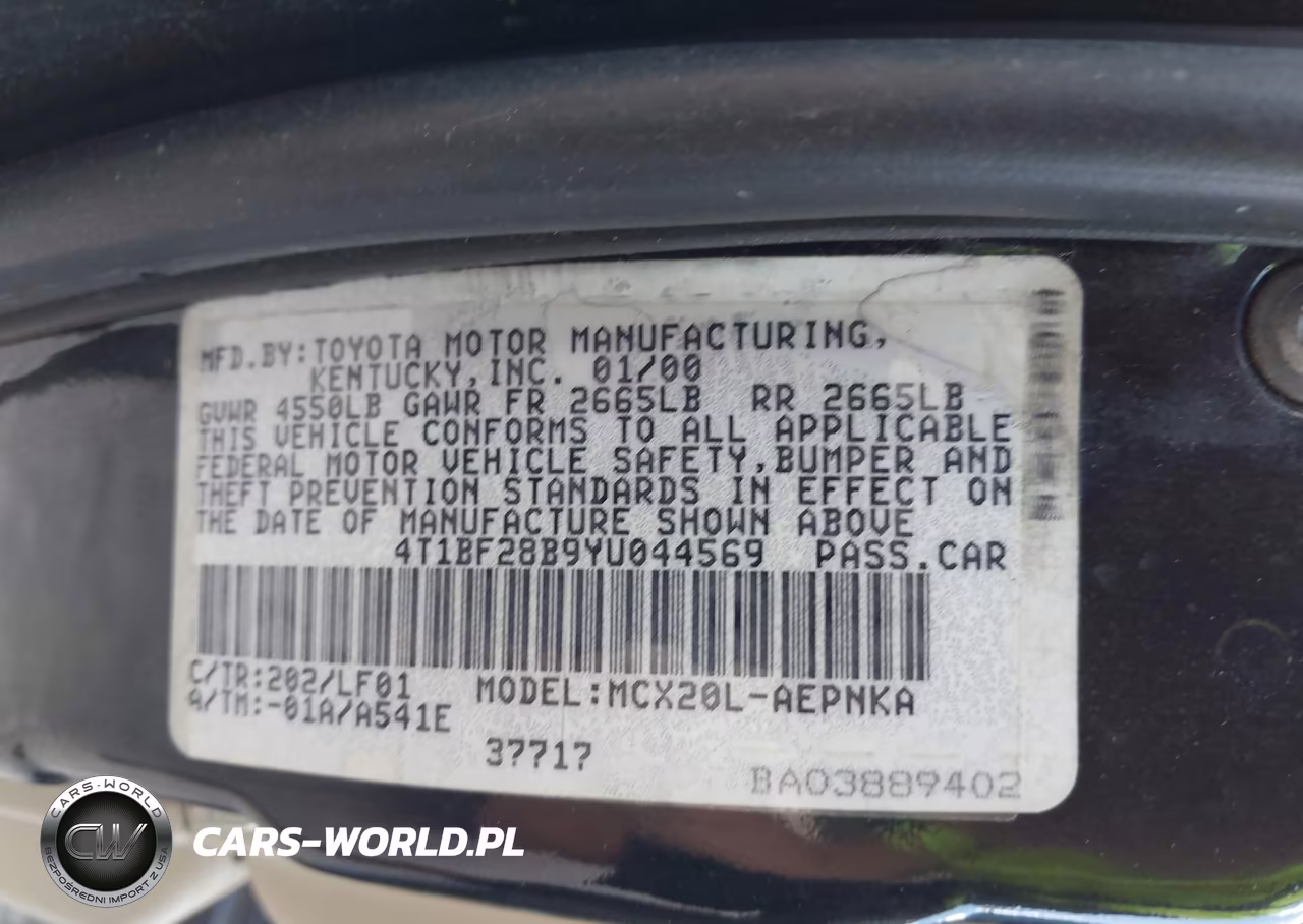 2000 Toyota Avalon Xl VIN:4T1BF28B9YU044569 - 9