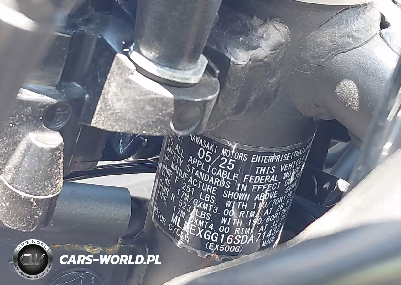 2025 Kawasaki Ex500 VIN:ML5EXGG16SDA71432 - 10