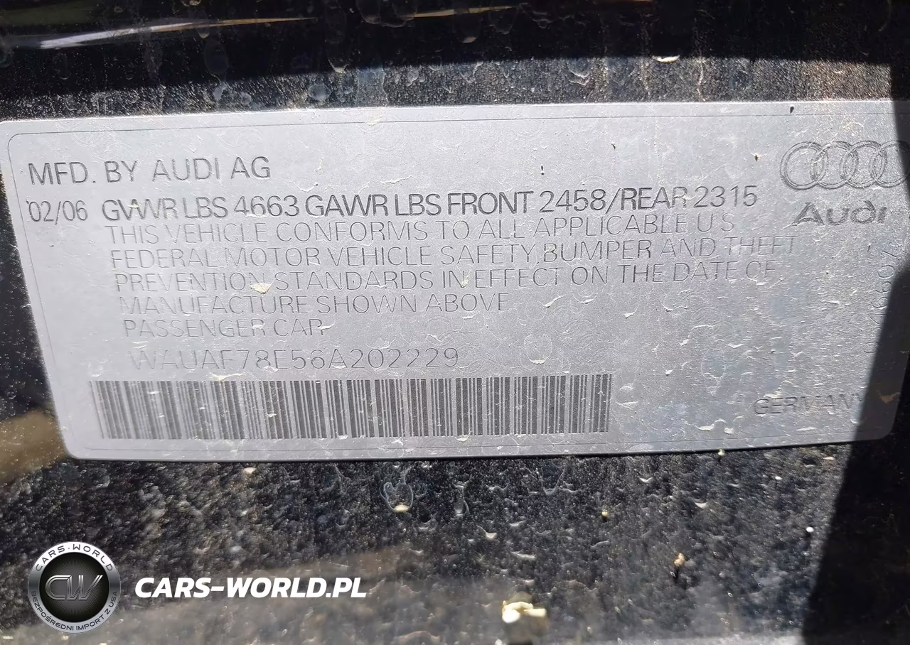 2006 Audi A4 2.0T VIN:WAUAF78E56A202229 - 9