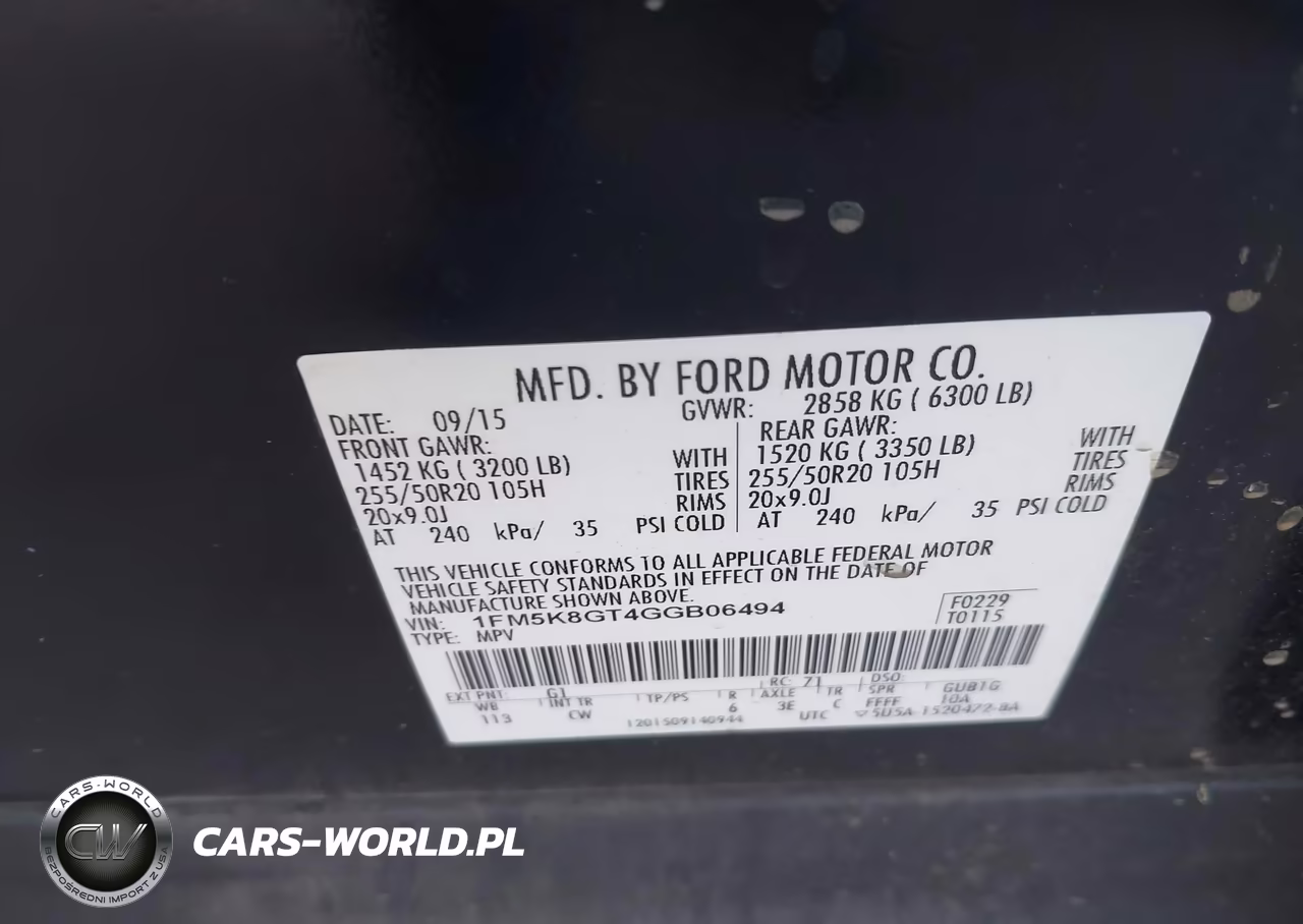 2016 Ford Explorer Sport VIN:1FM5K8GT4GGB06494 - 9