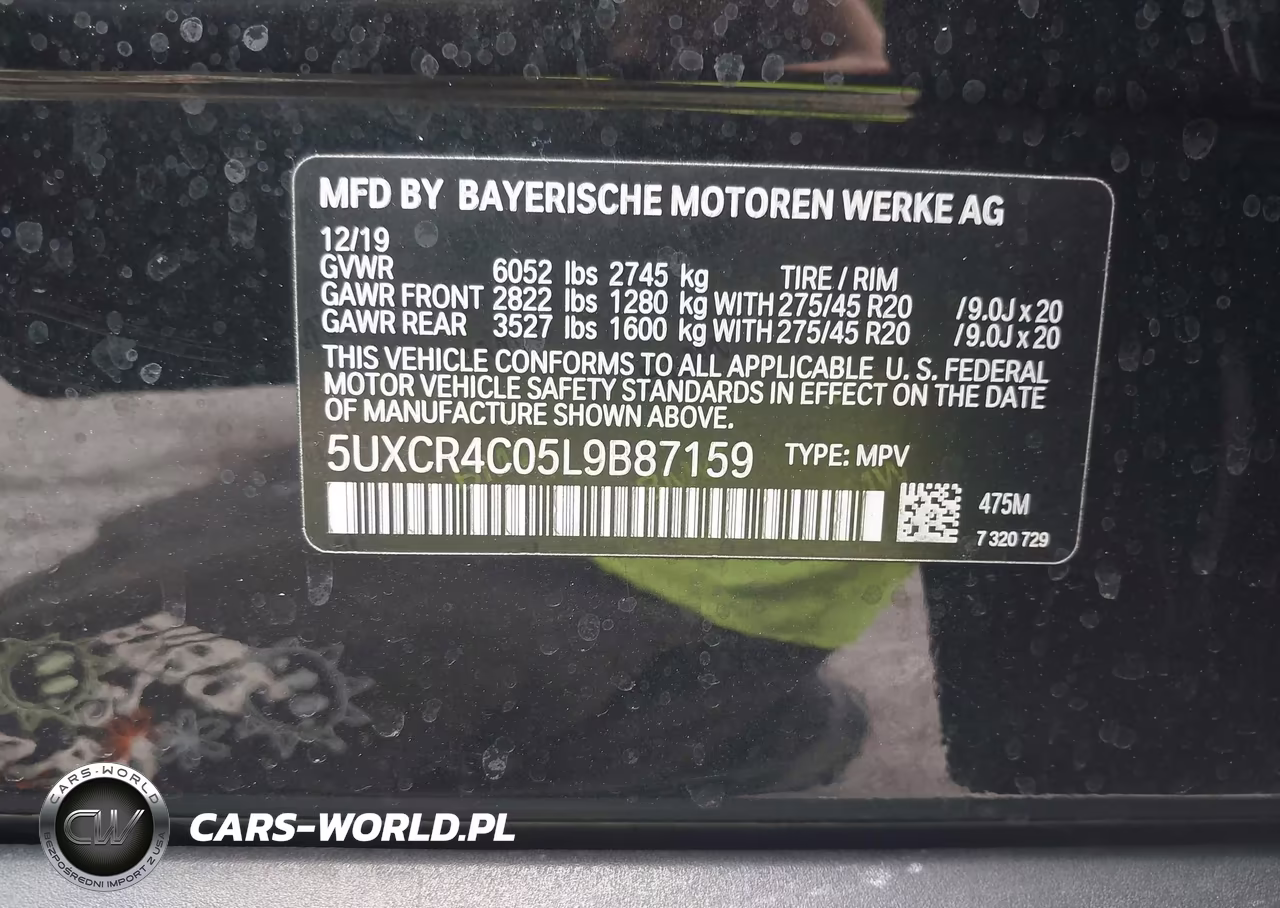 2020 BMW X5 Sdrive40I VIN:5UXCR4C05L9B87159 - 9