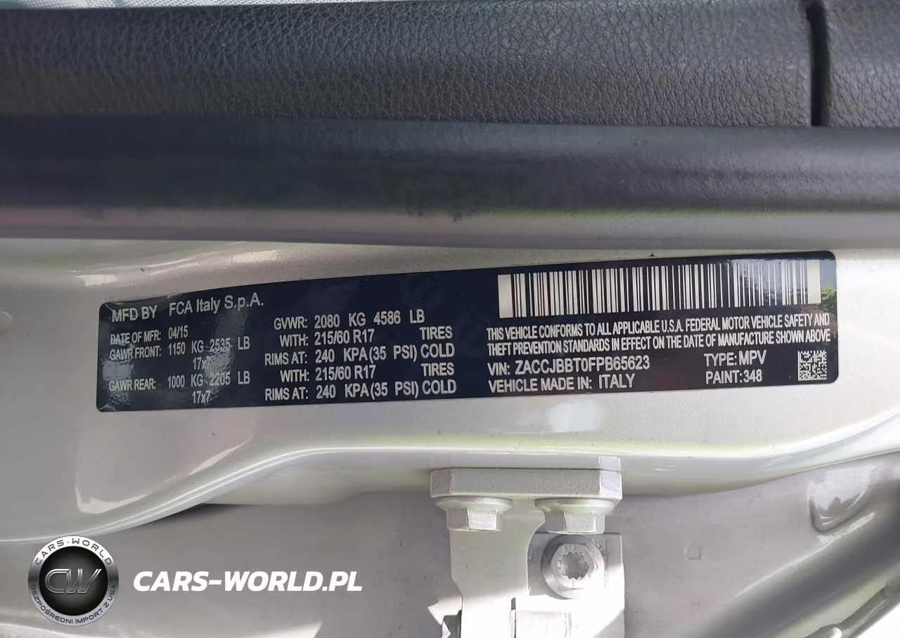 2015 Jeep Renegade Latitude VIN:ZACCJBBT0FPB65623 - 9
