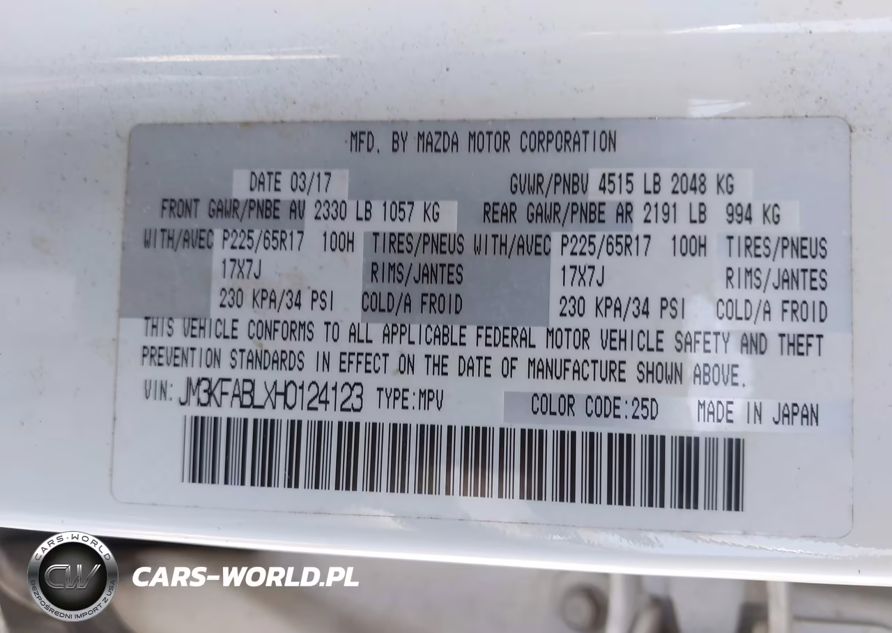 2017 Mazda Cx-5 Sport VIN:JM3KFABLXH0124123 - 9