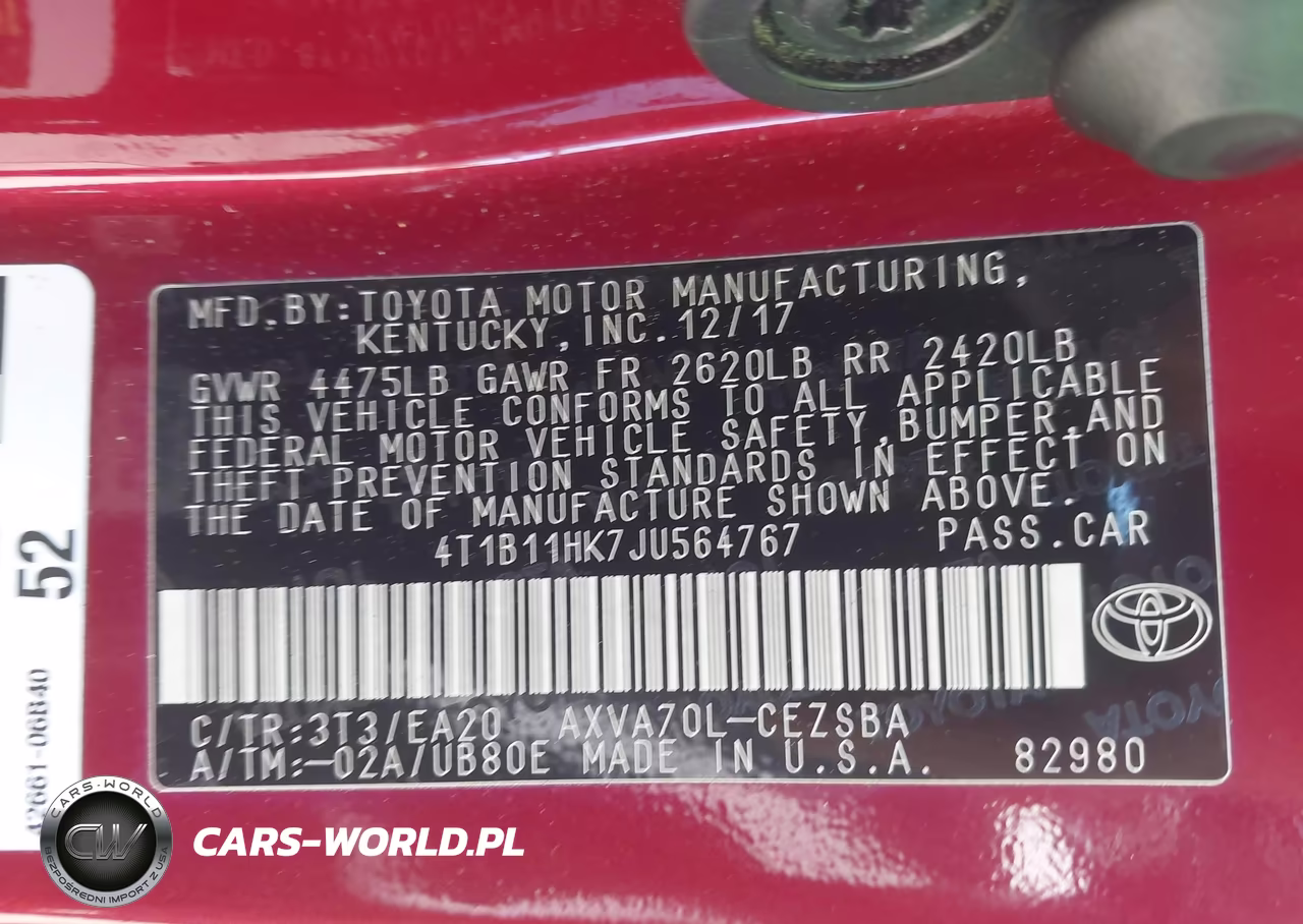 2018 Toyota Camry Se VIN:4T1B11HK7JU564767 - 9