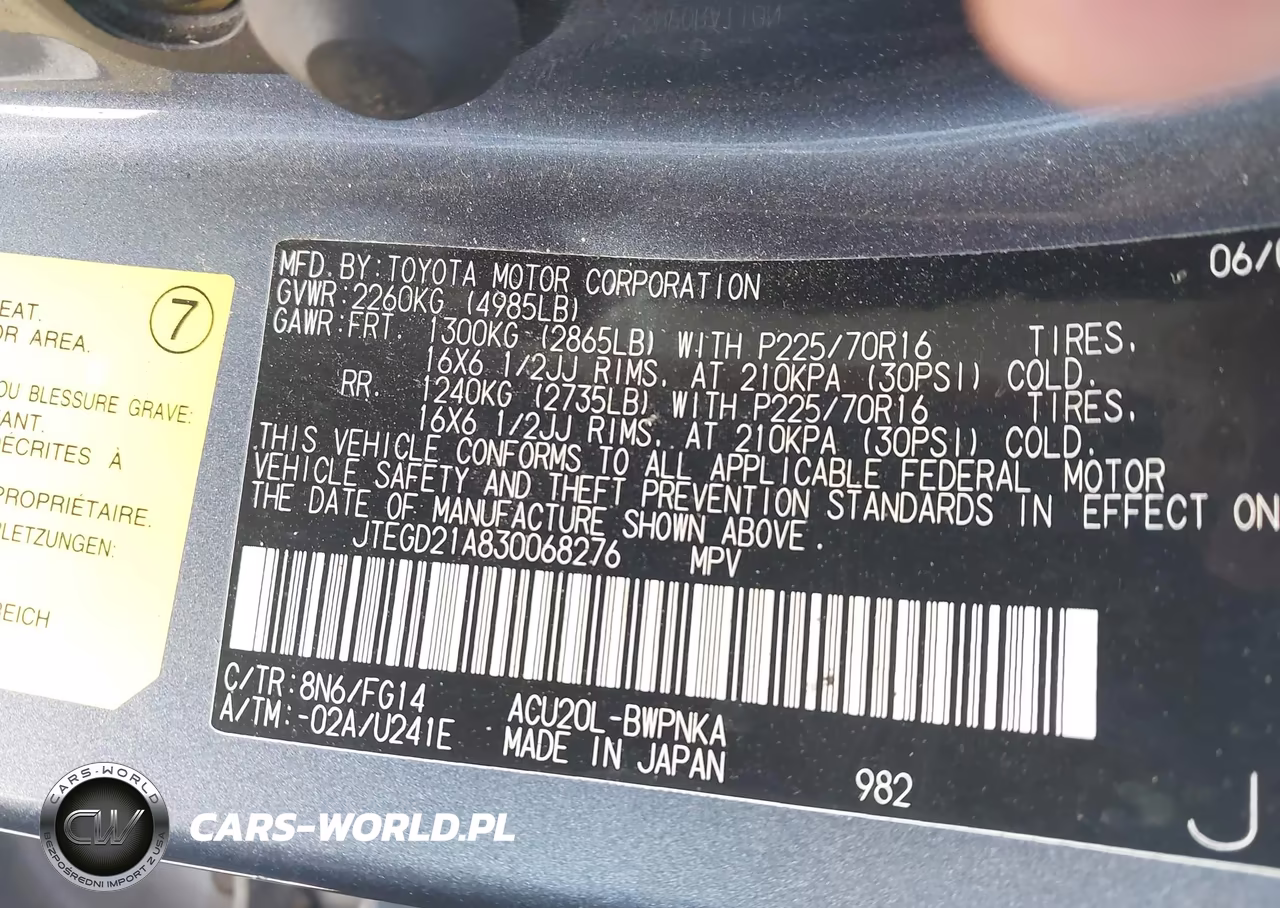 2003 Toyota Highlander VIN:JTEGD21A830068276 - 9