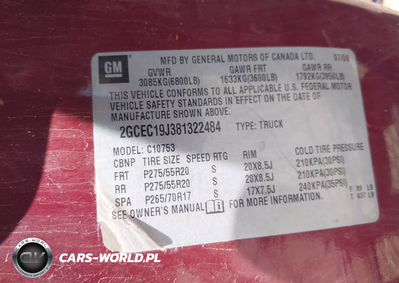 2008 Chevrolet Silverado 1500 Lt1 VIN:2GCEC19J381322484 - 9