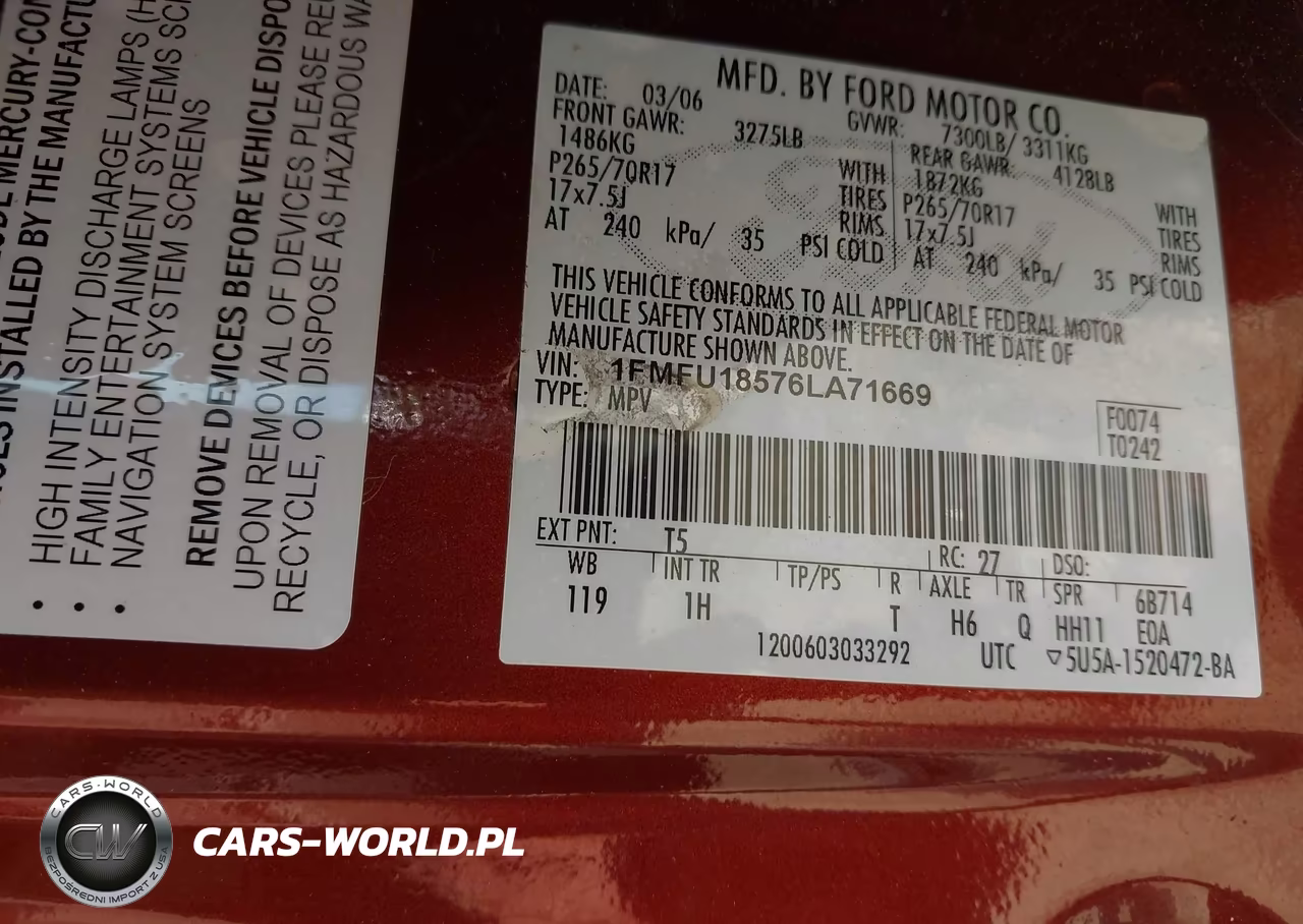 2006 Ford Expedition Eddie Bauer-King Ranch VIN:1FMFU18576LA71669 - 9