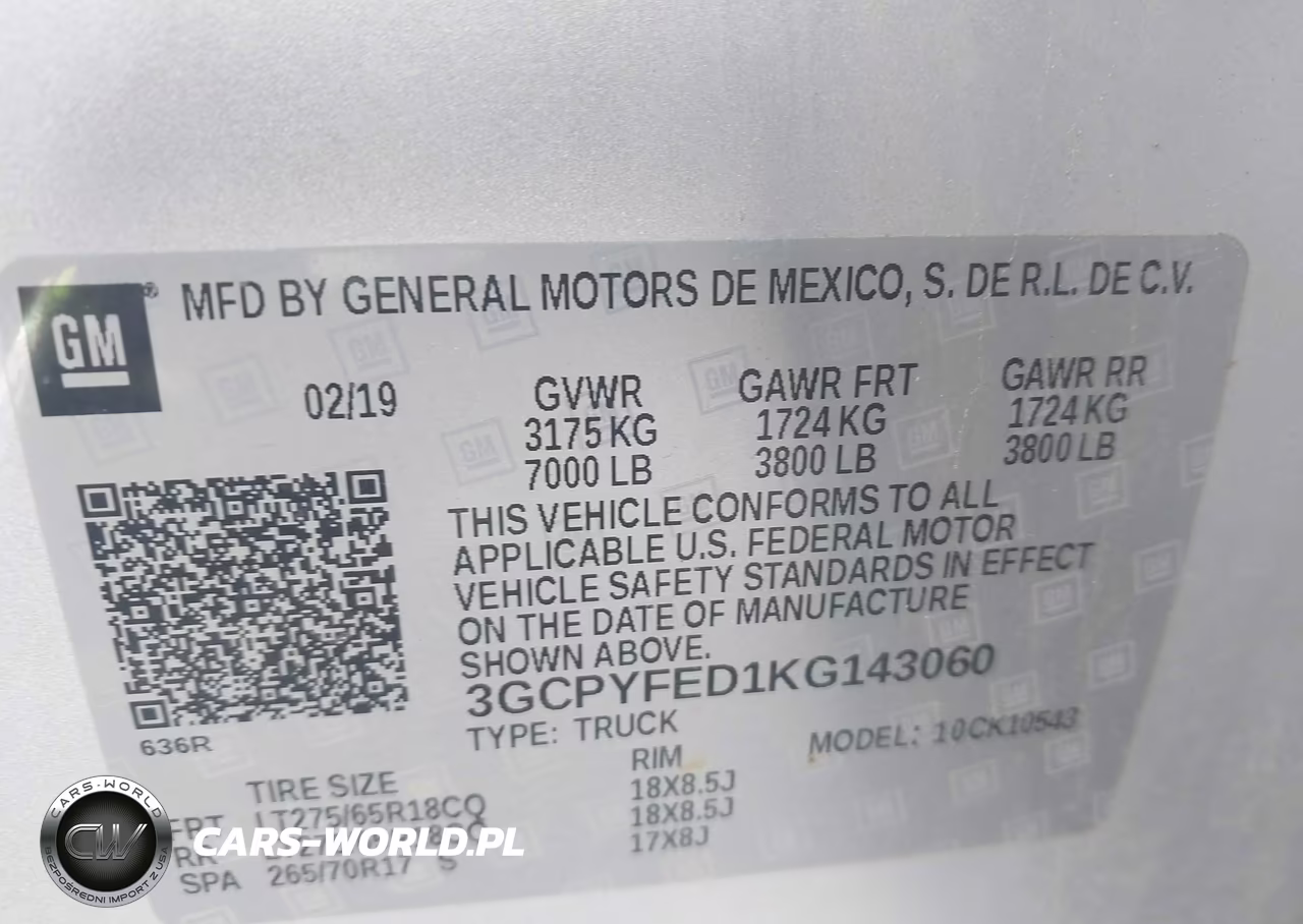2019 Chevrolet Silverado 1500 Lt Trail Boss VIN:3GCPYFED1KG143060 - 9