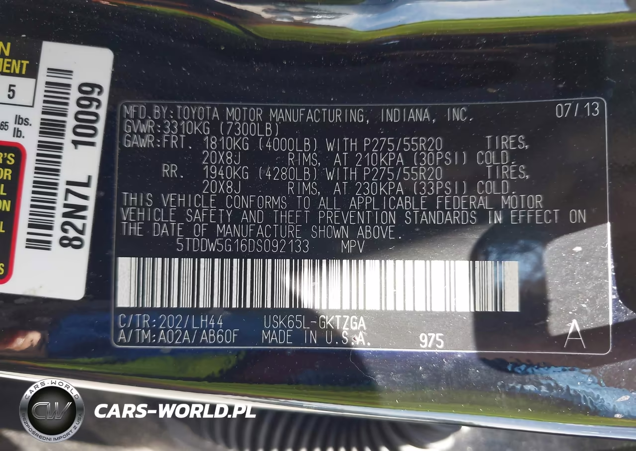 2013 Toyota Sequoia Platinum 5.7L V8 VIN:5TDDW5G16DS092133 - 9
