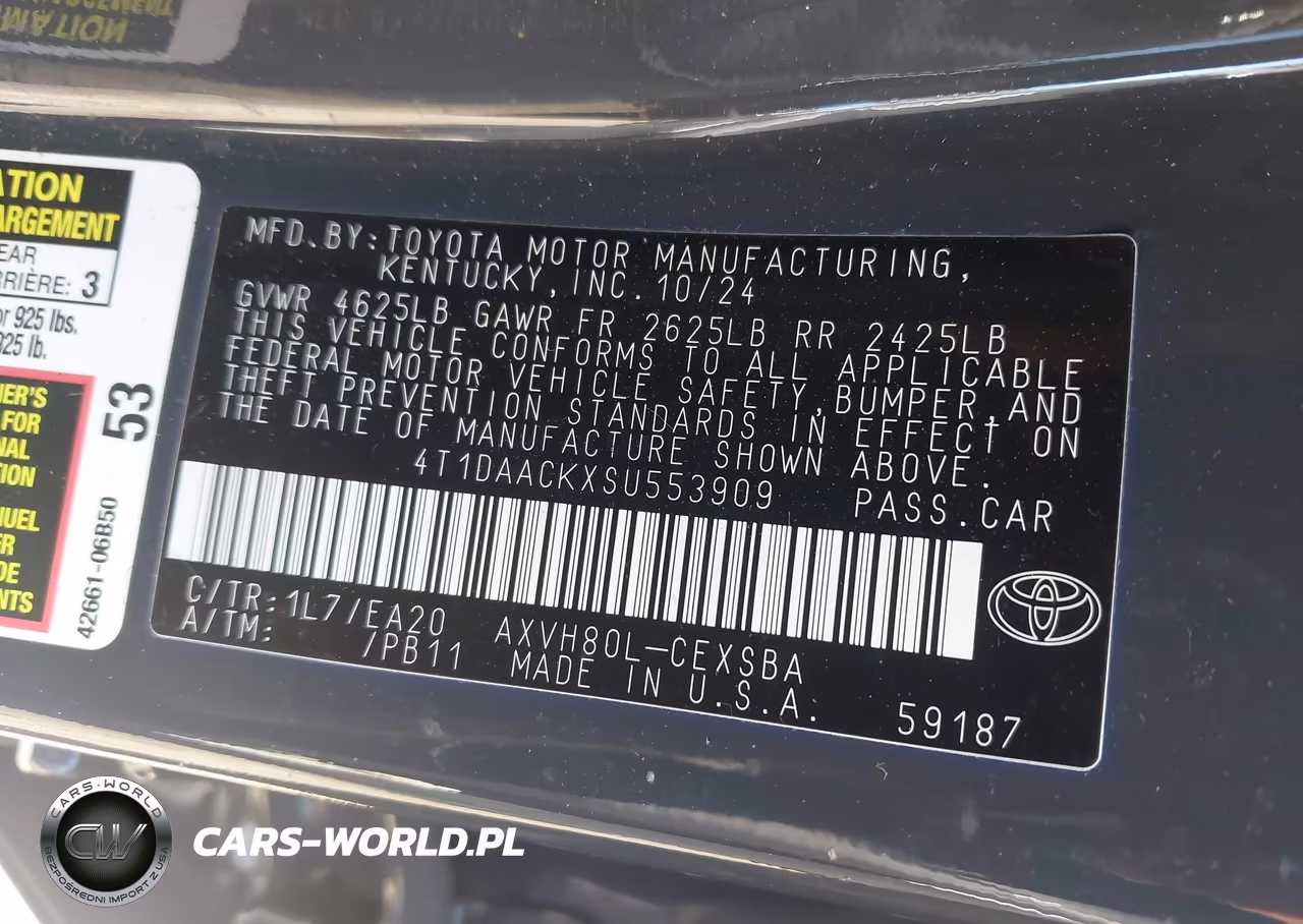 2025 Toyota Camry Se VIN:4T1DAACKXSU553909 - 9