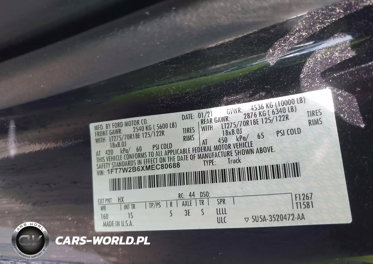 2021 Ford F-250 Xl VIN:1FT7W2B6XMEC80688 - 9