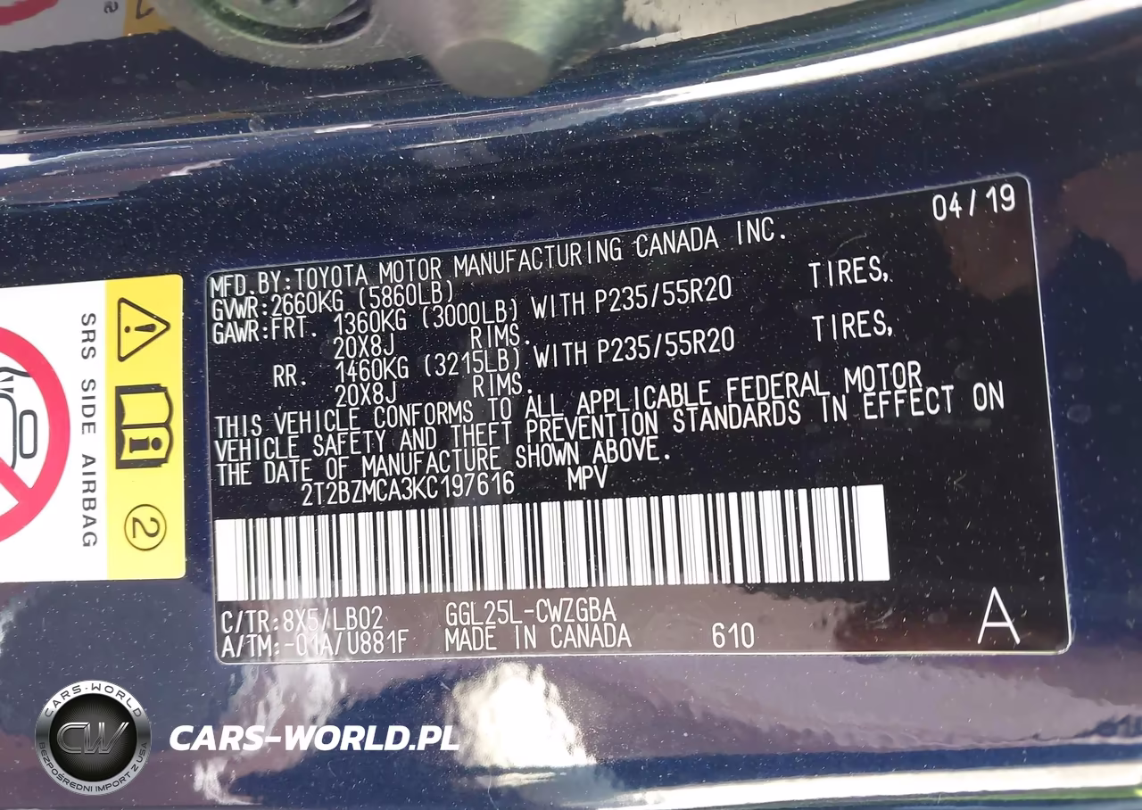 2019 Lexus Rx 350 VIN:2T2BZMCA3KC197616 - 9