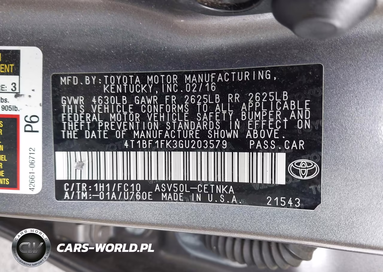 2016 Toyota Camry Le VIN:4T1BF1FK3GU203579 - 9