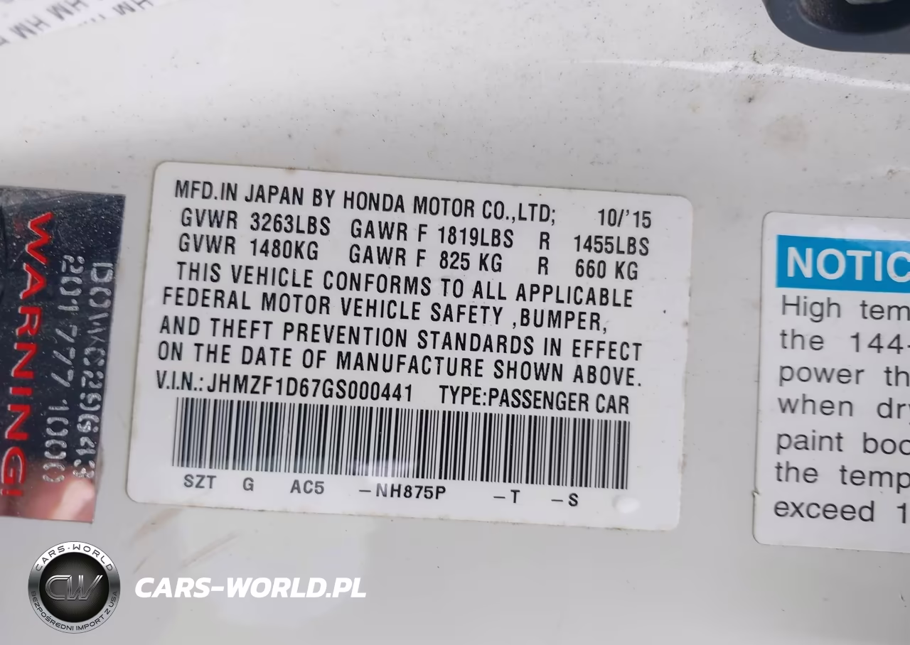 2016 Honda Cr-Z Ex-Ex-L Navi VIN:JHMZF1D67GS000441 - 9
