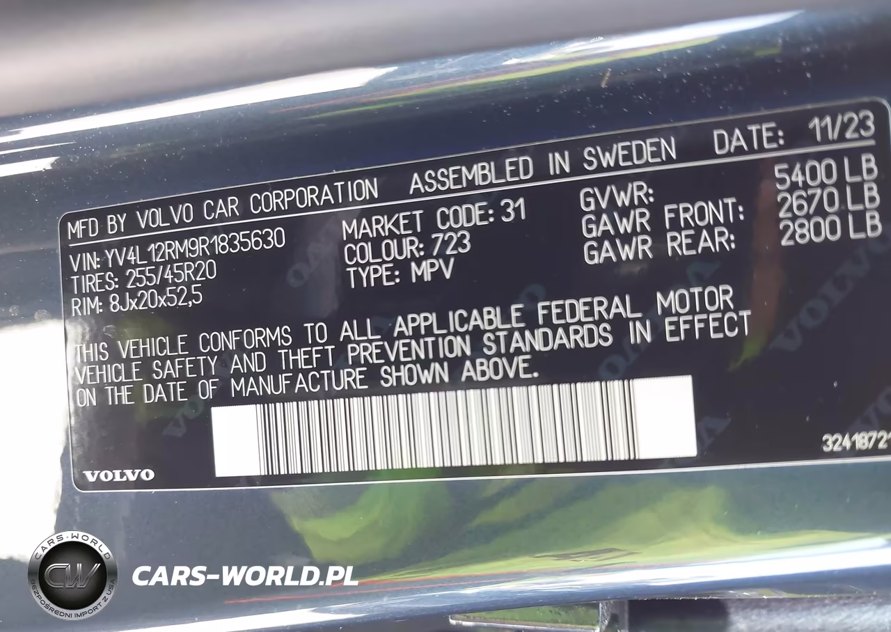 2024 Volvo Xc60 B5 Ultimate Dark Theme VIN:YV4L12RM9R1835630 - 9