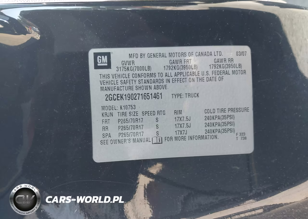 2007 Chevrolet Silverado 1500 Lt2 VIN:2GCEK190271651461 - 9