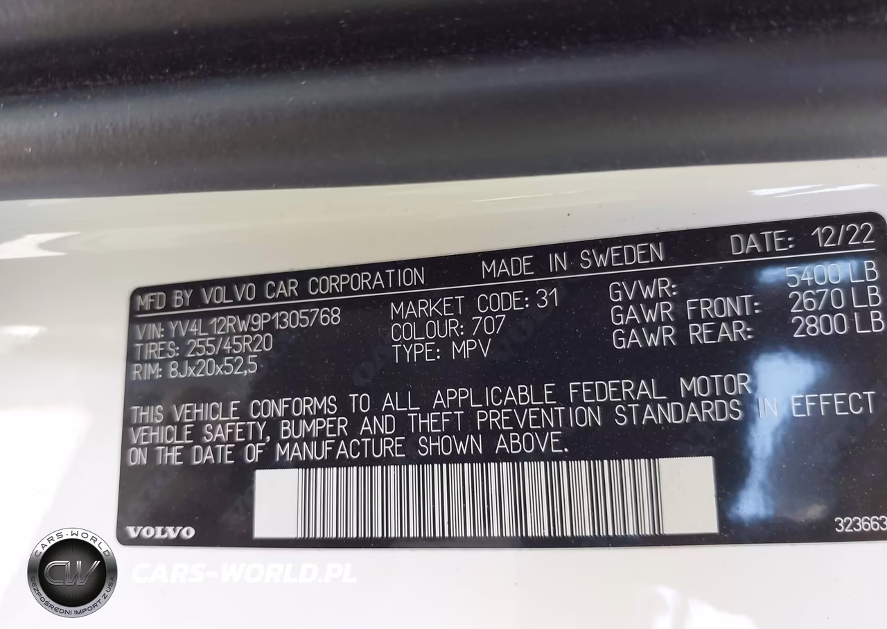 2023 Volvo Xc60 B5 Plus Dark Theme VIN:YV4L12RW9P1305768 - 9