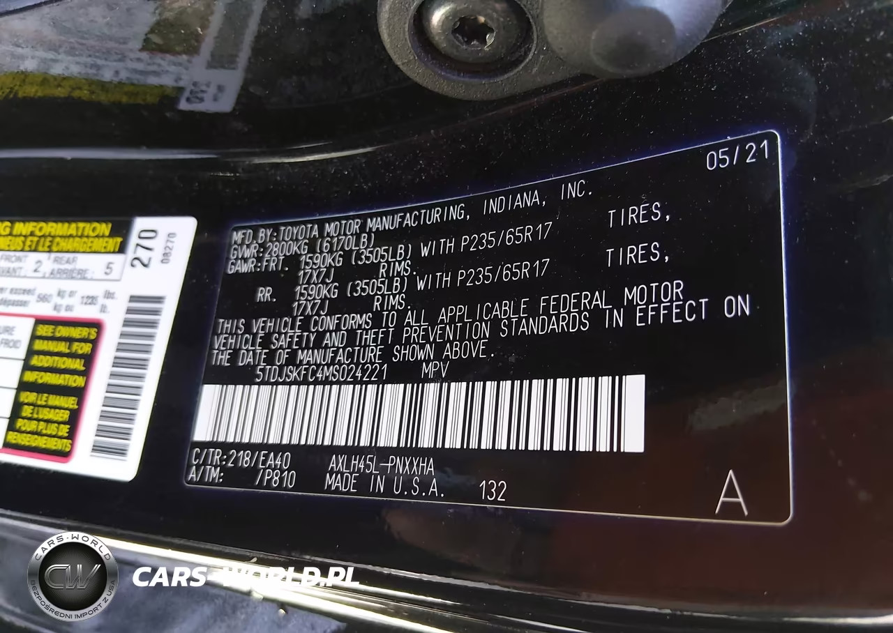 2021 Toyota Sienna Xle VIN:5TDJSKFC4MS024221 - 9