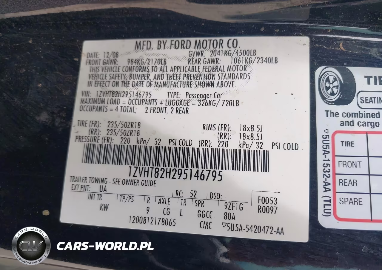 2009 Ford Mustang Gt-Gt Premium VIN:1ZVHT82H295146795 - 9