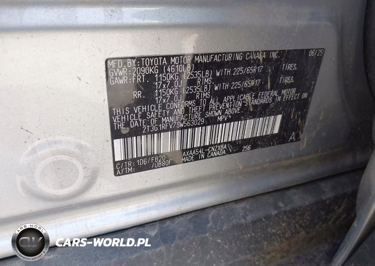 2025 Toyota Rav4 Le VIN:2T3G1RFV7SW563029 - 9