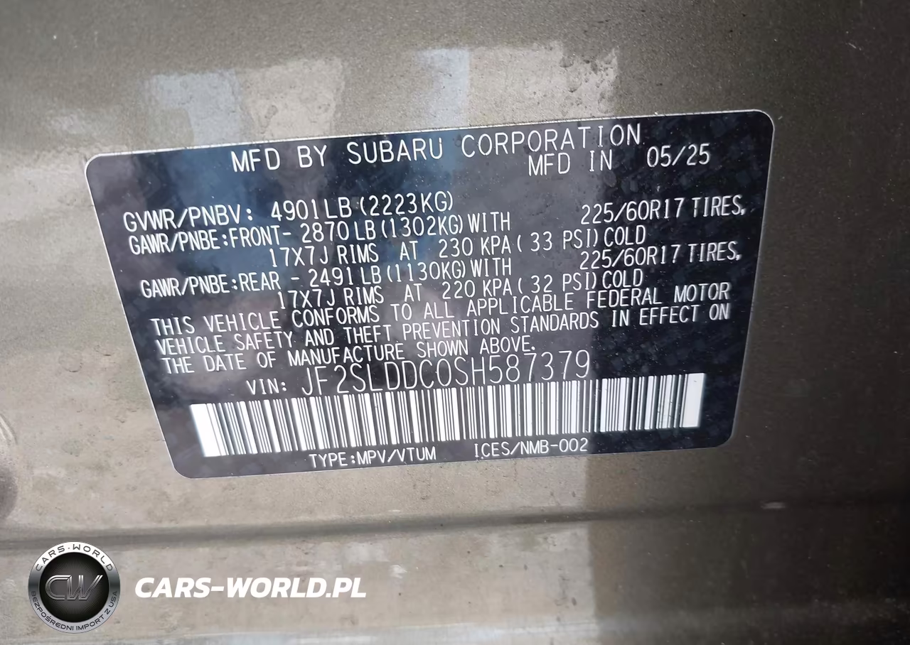 2025 Subaru Forester Premium VIN:JF2SLDDC0SH587379 - 9