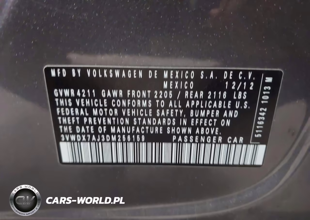 2013 Volkswagen Jetta 2.5L Se VIN:3VWDX7AJ3DM256159 - 9