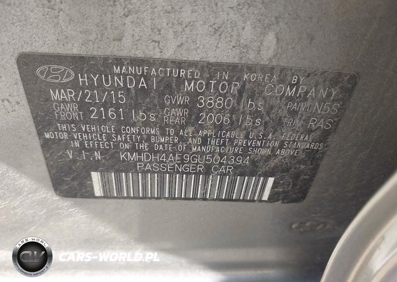 2016 Hyundai Elantra Se VIN:KMHDH4AE9GU504394 - 9