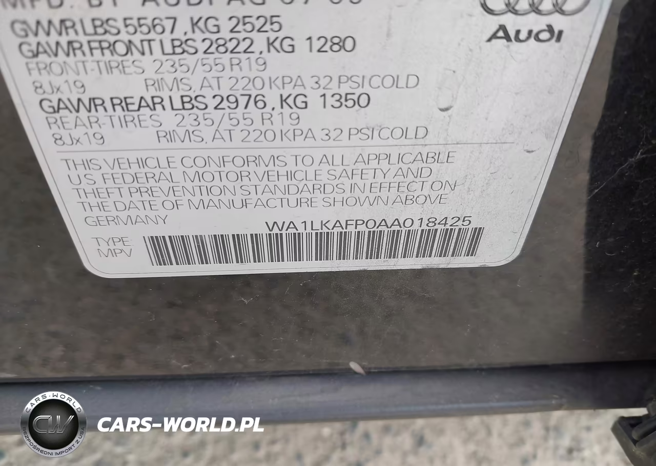 2010 Audi Q5 3.2 Premium VIN:WA1LKAFP0AA018425 - 9