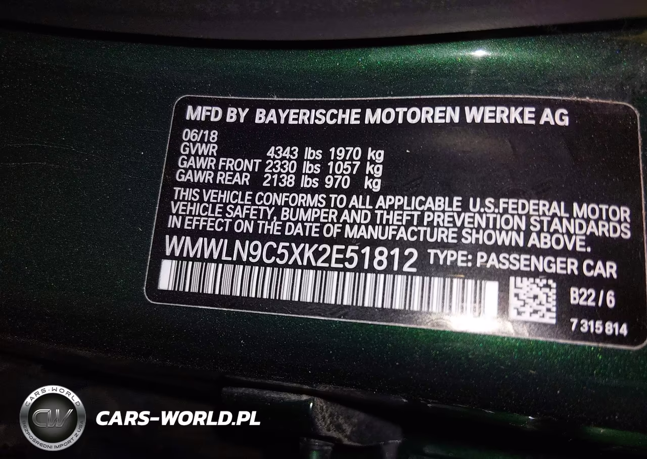 MINI COOPER S C VIN:WMWLN9C5XK2E51812 - 9