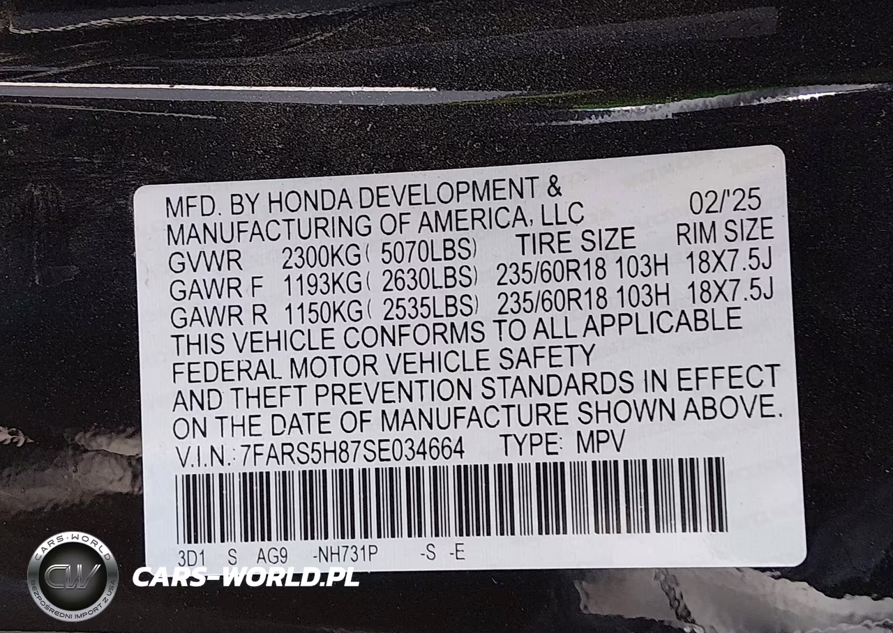 2025 Honda Cr-V Hybrid Sport-L VIN:7FARS5H87SE034664 - 9