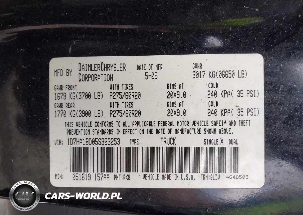 2005 Dodge Ram 1500 Slt-Laramie VIN:1D7HA18D05S323253 - 9