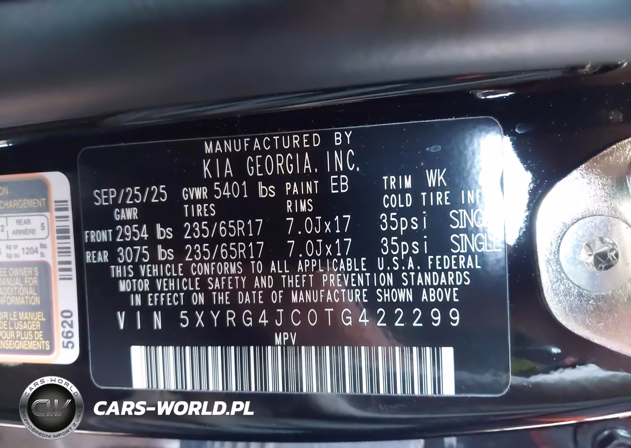 2026 Kia Sorento Lx VIN:5XYRG4JC0TG422299 - 9