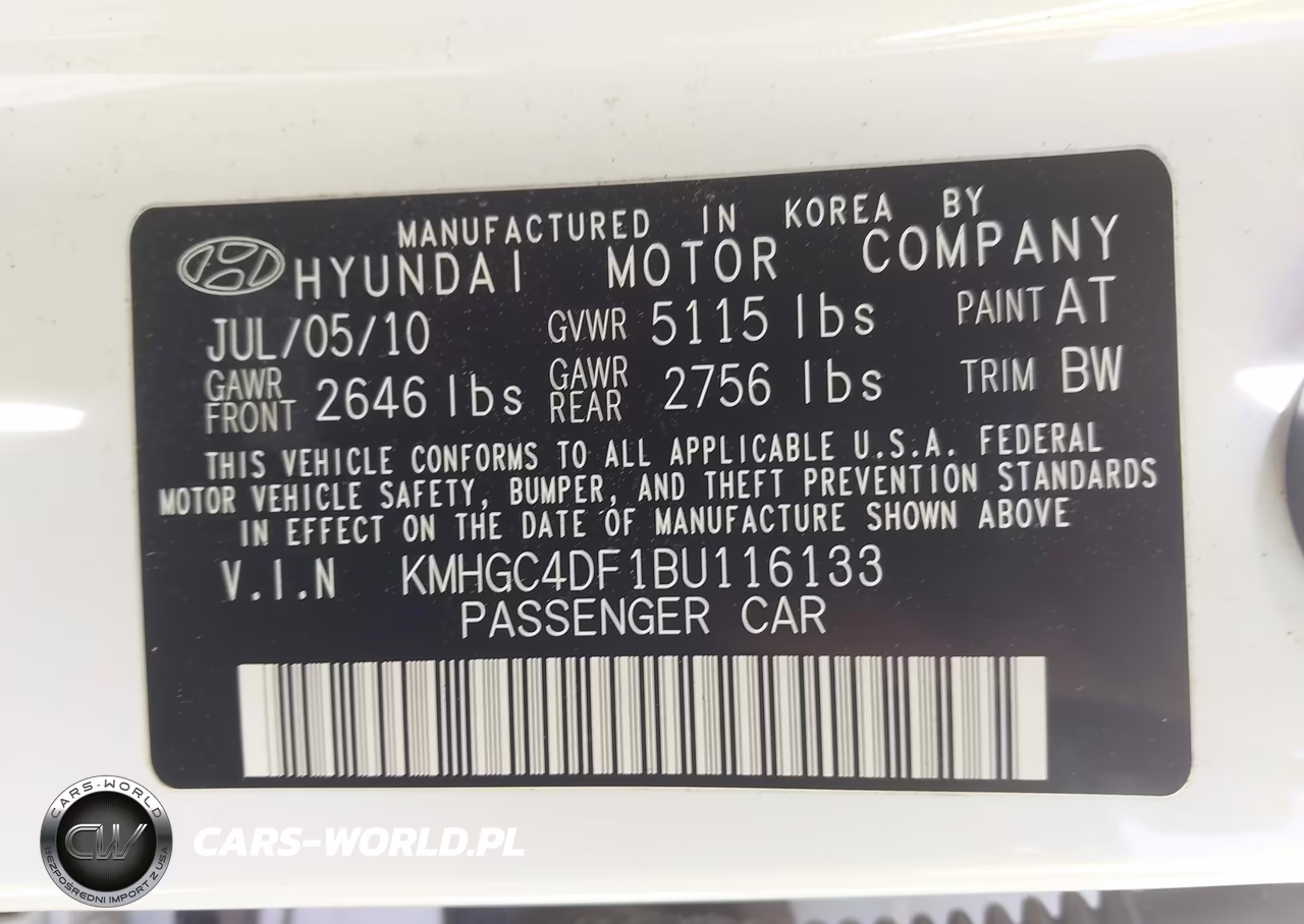 2011 Hyundai Genesis 4.6 VIN:KMHGC4DF1BU116133 - 9