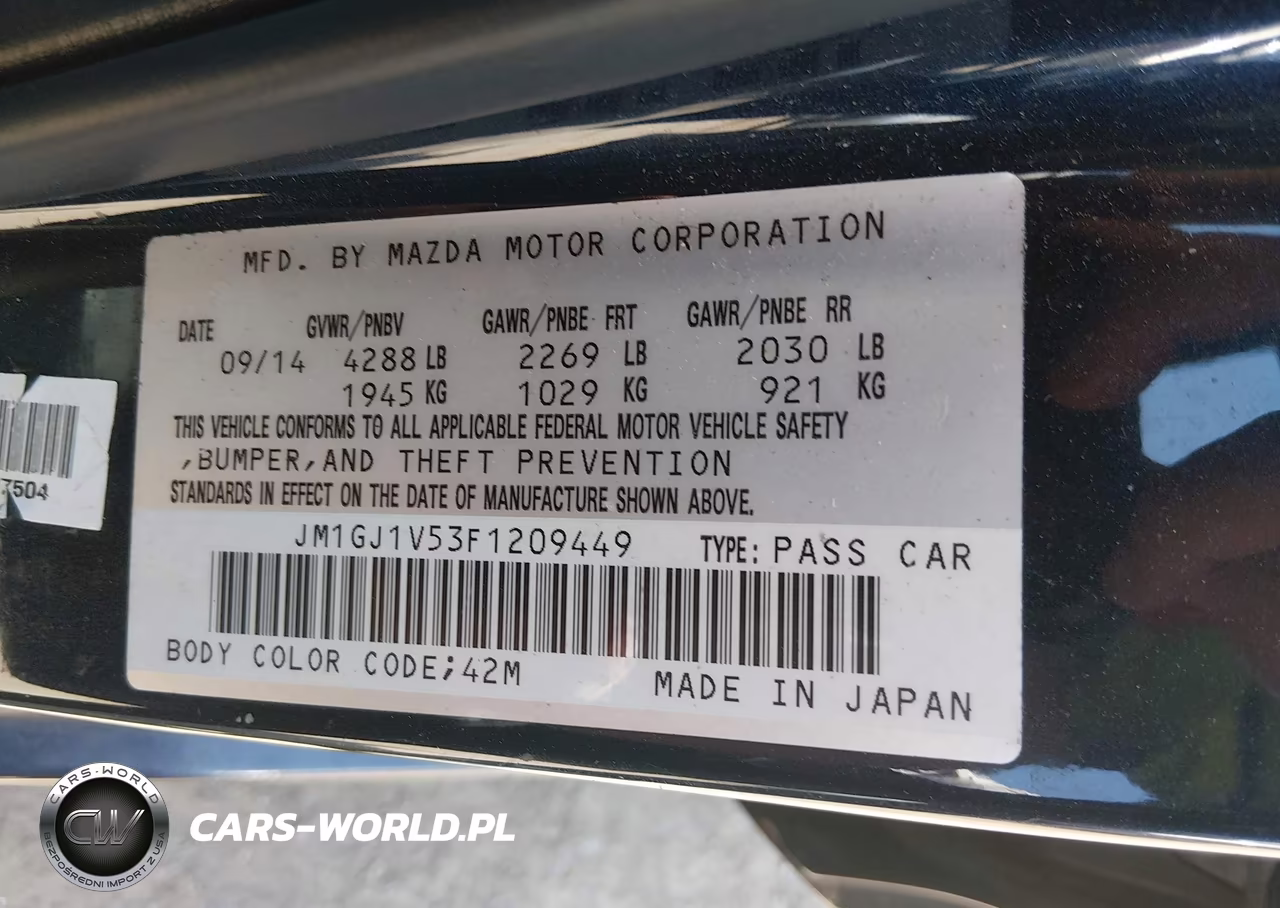 2015 Mazda Mazda6 I Touring VIN:JM1GJ1V53F1209449 - 9