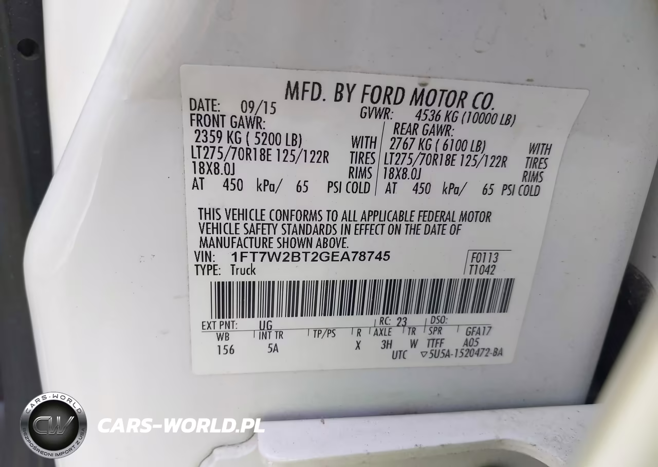 2016 Ford F-250 Lariat VIN:1FT7W2BT2GEA78745 - 8