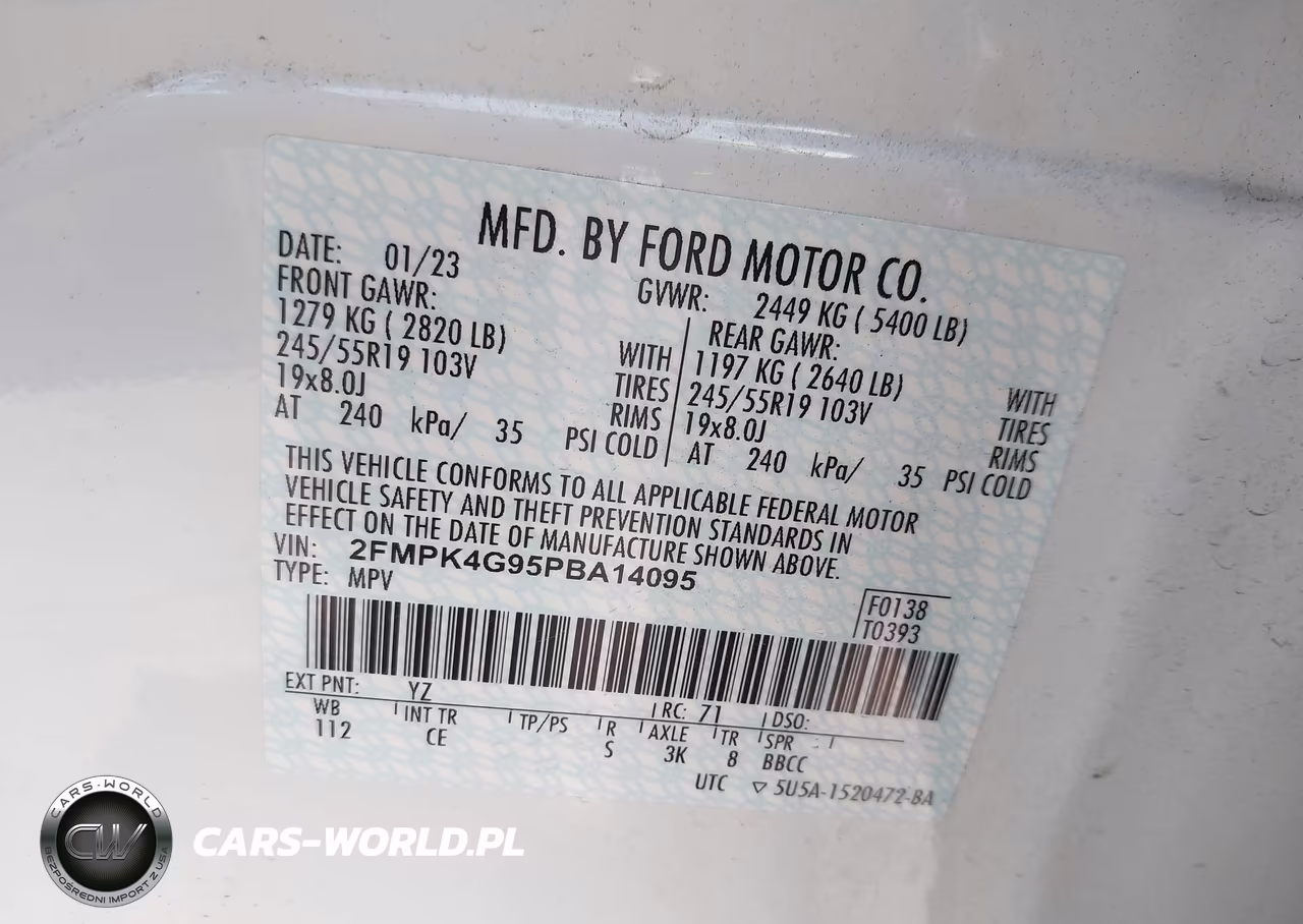 2023 Ford Edge Se VIN:2FMPK4G95PBA14095 - 9