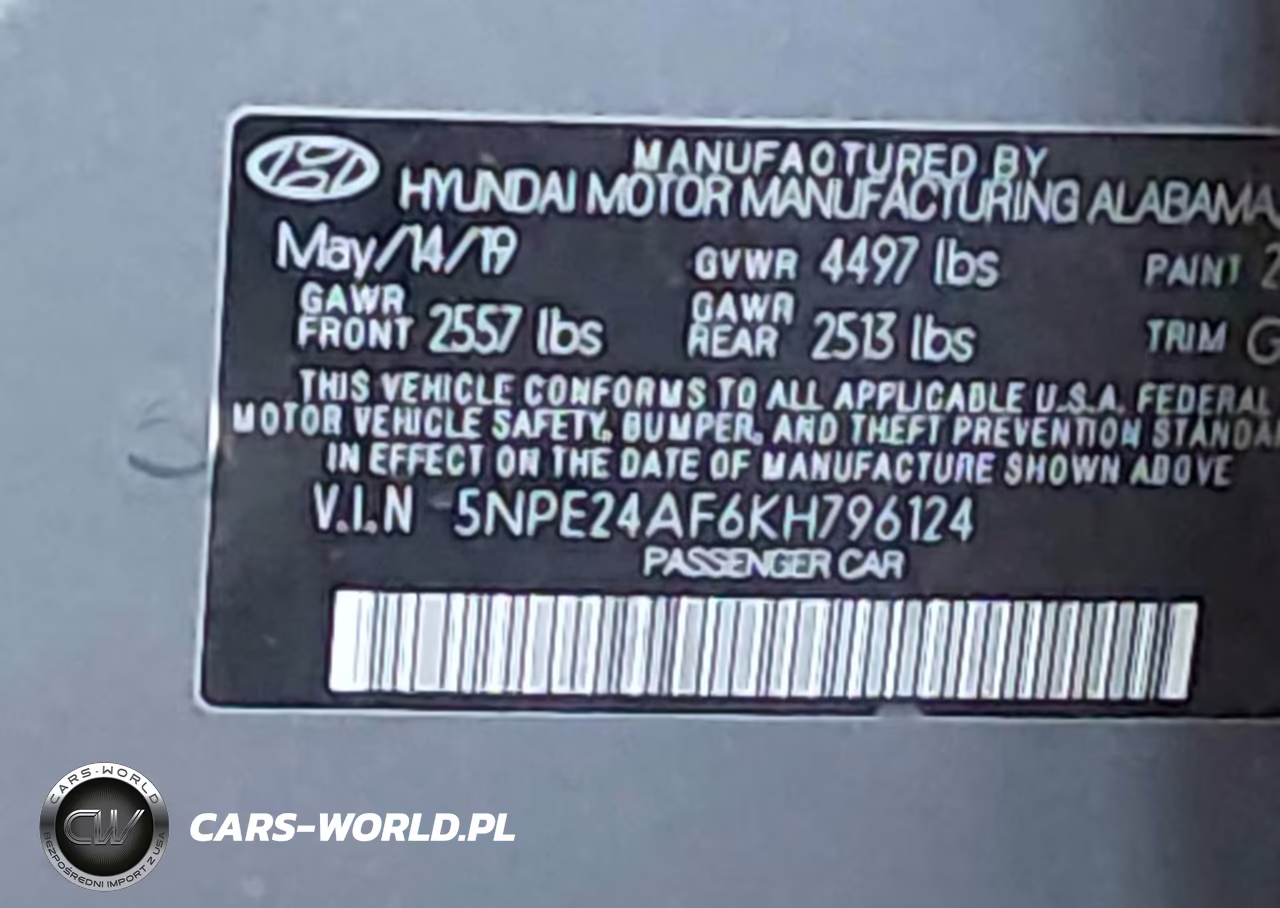 2019 Hyundai Sonata Se VIN:5NPE24AF6KH796124 - 9