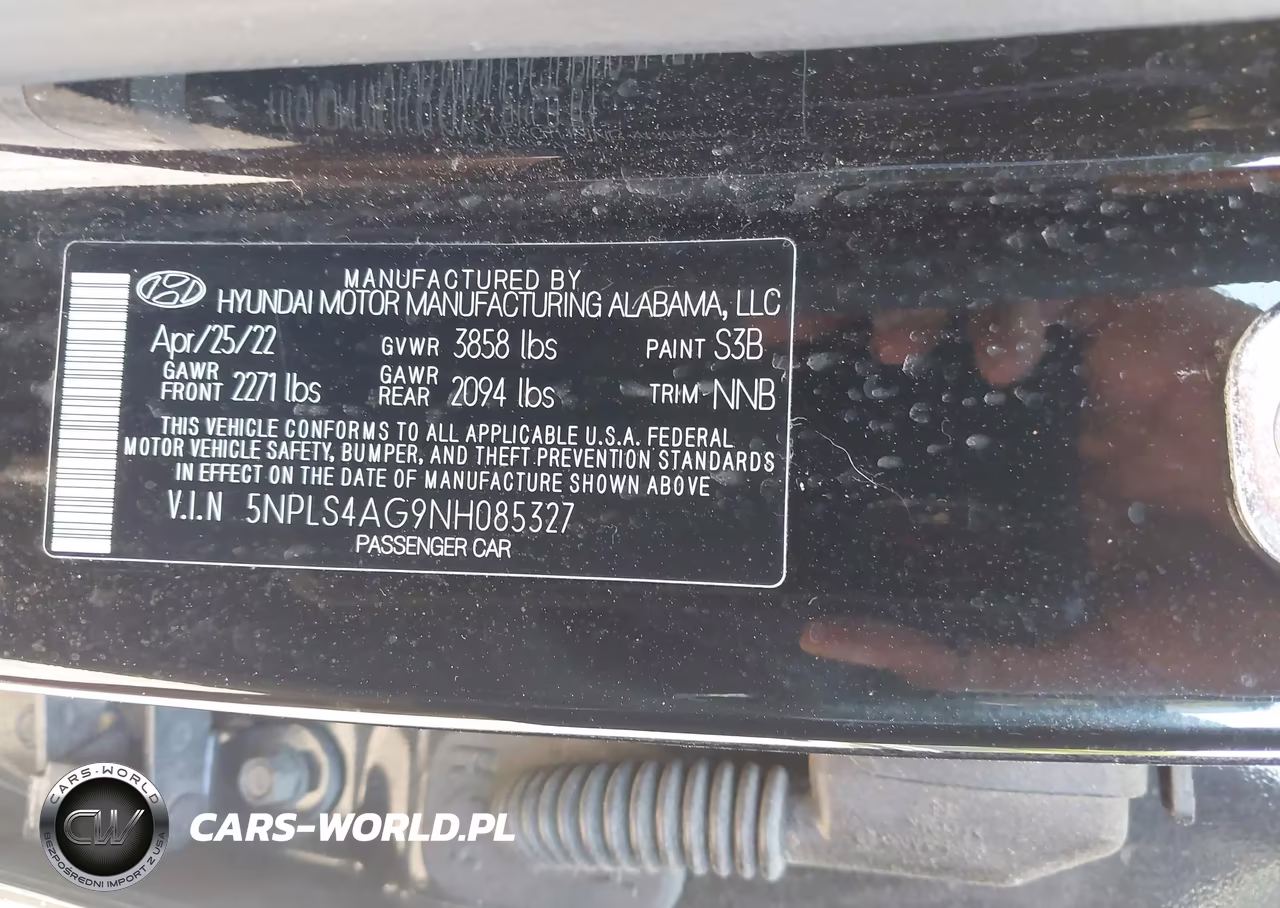 2022 Hyundai Elantra Sel VIN:5NPLS4AG9NH085327 - 9