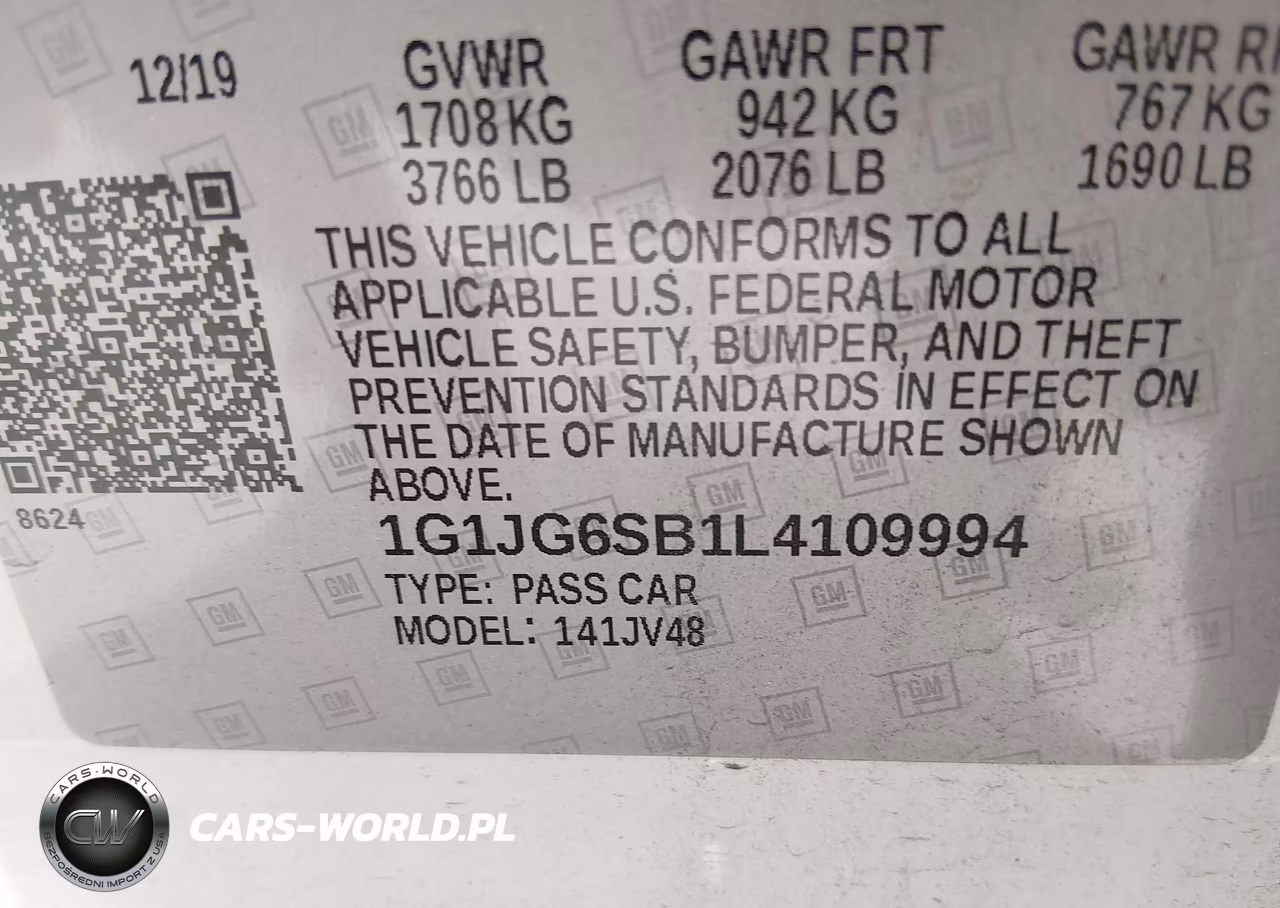 2020 Chevrolet Sonic Fwd 1Fl 5-Door VIN:1G1JG6SB1L4109994 - 9